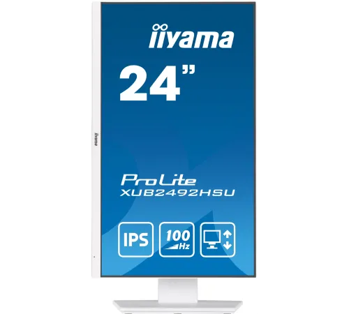 Монитор Iiyama 23.8" ProLite XUB2492HSU-W6 белый IPS LED 0.4ms 16:9 HDMI M/M матовая HAS Piv 250cd 178гр/178гр 1920x1080 100Hz DP FHD USB 4.9кг