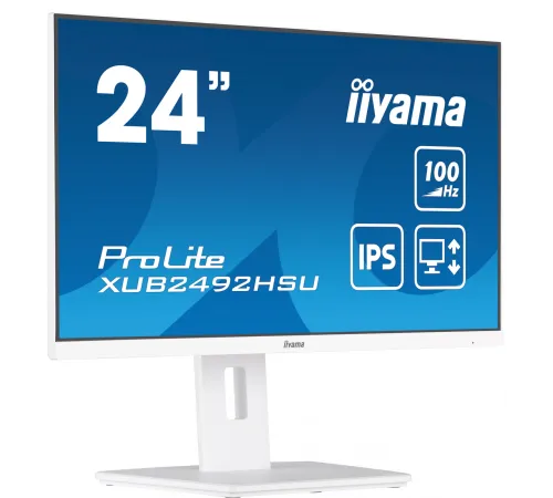 Монитор Iiyama 23.8" ProLite XUB2492HSU-W6 белый IPS LED 0.4ms 16:9 HDMI M/M матовая HAS Piv 250cd 178гр/178гр 1920x1080 100Hz DP FHD USB 4.9кг