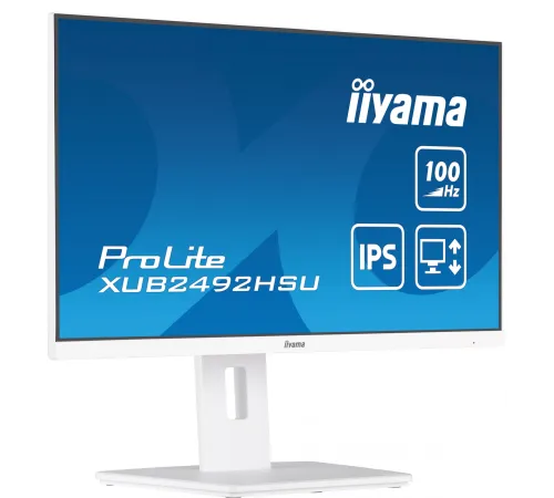 Монитор Iiyama 23.8" ProLite XUB2492HSU-W6 белый IPS LED 0.4ms 16:9 HDMI M/M матовая HAS Piv 250cd 178гр/178гр 1920x1080 100Hz DP FHD USB 4.9кг