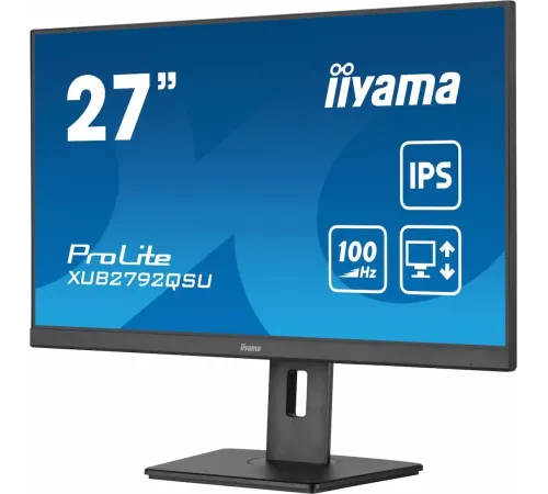 Монитор Iiyama 27" XUB2792QSU-B6 черный IPS LED 0.4ms 16:9 HDMI M/M матовая HAS Piv 1300:1 350cd 178гр/178гр 2560x1440 100Hz DP WQ USB 6.1кг