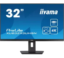 Монитор Iiyama 31.5" XUB3293UHSN-B5 черный IPS LED 4ms 16:9 HDMI M/M матовая HAS 1000:1 350cd 178гр/178гр 3840x2160 60Hz DP 4K USB 9.9кг