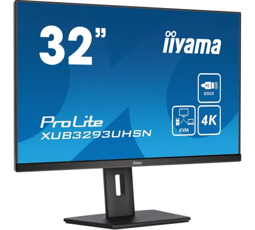 Монитор Iiyama 31.5" XUB3293UHSN-B5 черный IPS LED 4ms 16:9 HDMI M/M матовая HAS 1000:1 350cd 178гр/178гр 3840x2160 60Hz DP 4K USB 9.9кг