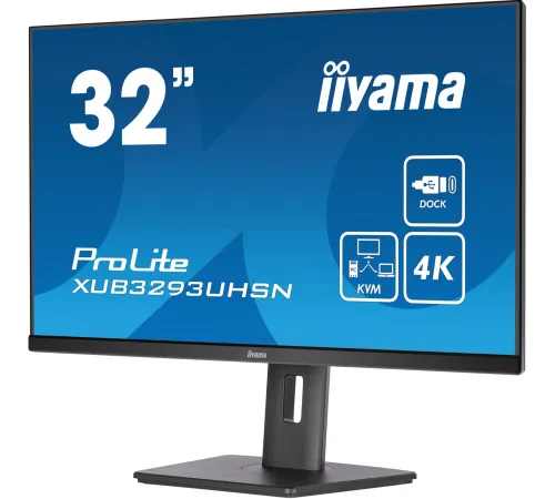 Монитор Iiyama 31.5" XUB3293UHSN-B5 черный IPS LED 4ms 16:9 HDMI M/M матовая HAS 1000:1 350cd 178гр/178гр 3840x2160 60Hz DP 4K USB 9.9кг