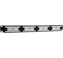 Патч-панель NTSS NTSS-PP-1U-24-UTP-RJ45-5E-D 19" 1U 24xRJ45 кат.5E UTP