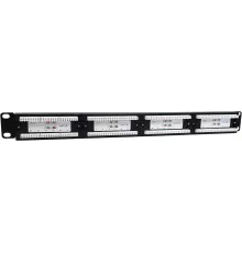 Патч-панель NTSS NTSS-PP-1U-24-UTP-RJ45-5E-D 19" 1U 24xRJ45 кат.5E UTP