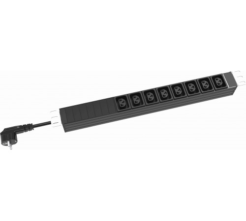 Блок распределения питания RakTek RTSA160801 гор.размещ. 8xC13/C19 Schuko Блок распределения питания RakTek RTSA160801 гор.размещ. 8xC13/C19 Schuko