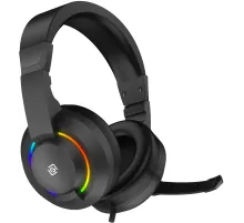 Наушники с микрофоном Оклик HS-L315G черный 1.8м накладные USB оголовье (2007552)