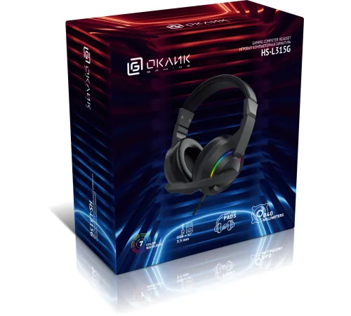 Наушники с микрофоном Оклик HS-L315G черный 1.8м накладные USB оголовье (2007552) Наушники с микрофоном Оклик HS-L315G черный 1.8м накладные USB оголовье (2007552)