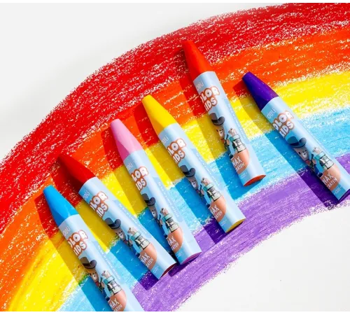 Восковые мелки Deli EC221-24 Color Kids трехгр. 24цв. (24шт) дл.75мм д.11мм картон.кор./европод.