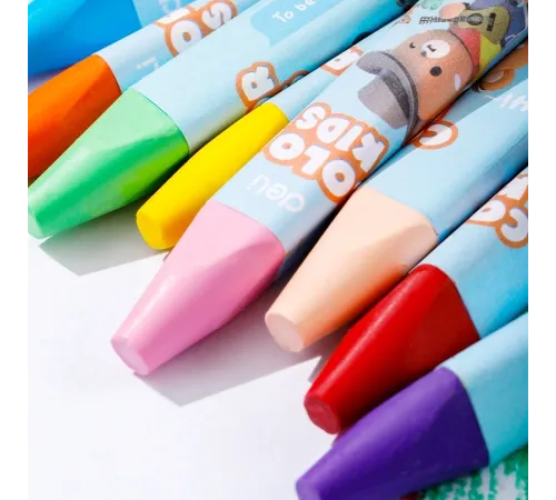 Восковые мелки Deli EC221-24 Color Kids трехгр. 24цв. (24шт) дл.75мм д.11мм картон.кор./европод.