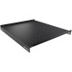 Полка стационарная NTSS NTSS-FS-H-800-BL 1U нагр.:100кг. 19" 550мм черный (упак.:1шт)