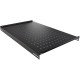 Полка стационарная NTSS NTSS-FS-H-1000-BL 1U нагр.:100кг. 19" 750мм черный (упак.:1шт)