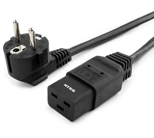 Шнур питания NTSS NTSS-PC19771 C19-Schuko проводник.:3x1.5мм2 1.8м 220/250В 16А черный