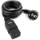 Шнур питания NTSS NTSS-PC19772 C19-Schuko проводник.:3x1.5мм2 3м 220/250В 16А черный