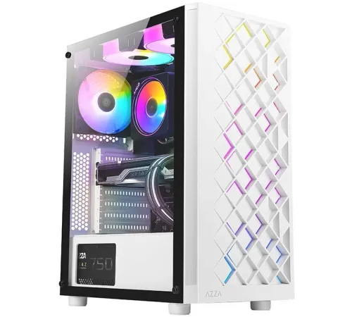 Корпус Azza Spectra белый без БП ATX 1x120mm 2xUSB2.0 1xUSB3.0 audio bott PSU