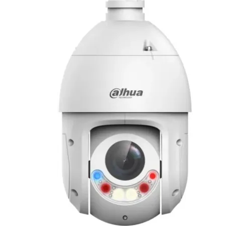 DAHUA DH-SD4E825GB-HNR-A-PV1 Уличная купольная PTZ IP-видеокамера с активным сдерживанием и ИИ 8Мп, 1/2.8” CMOS, моторизованный объектив 5~125мм (25x), видеоаналитика, ИК 100м, LED 50м, IP66