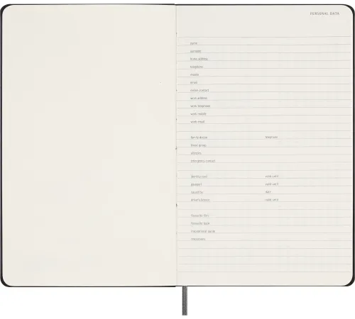 Еженедельник Moleskine CLASSIC WKNT Large 130х210мм недатир. 288 черный