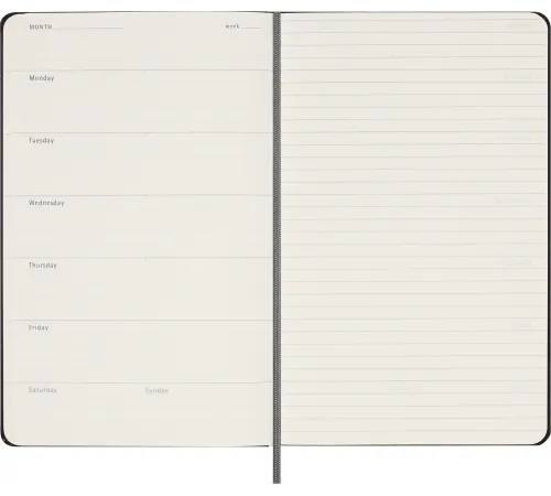 Еженедельник Moleskine CLASSIC WKNT Large 130х210мм недатир. 288 черный