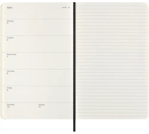 Еженедельник Moleskine PRECIOUS & ETHICAL MAMBA Large 130х210мм обложка экокожа 144стр. черный
