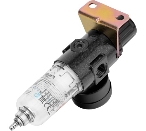 Фильтр-регулятор FR1500, 10 бар, 1500 л/мин, 1/4" Denzel Фильтр-регулятор FR1500, 10 бар, 1500 л/мин, 1/4" Denzel