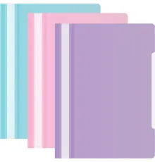 Папка-скоросшиватель Бюрократ Pastel -PSLPAST-MP A4 прозрач.верх.лист пластик ассорти 0.14/0.18 (упак.:3шт)