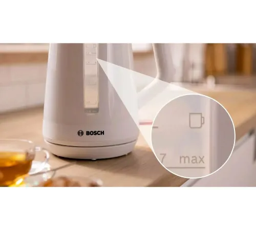 Чайник электрический Bosch TWK1M121 1.7л. 2400Вт белый корпус: пластик