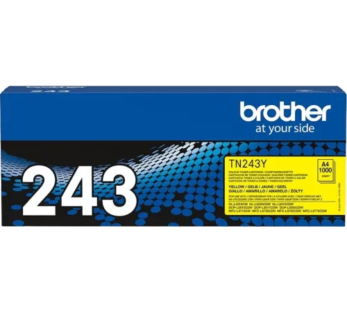 Картридж лазерный Brother TN243Y желтый (1000стр.) для Brother HL3140/3150/3170/DCP9020/MFC9140/9330/9340
