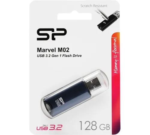 Флеш накопитель 128Gb Silicon Power Marvel M02, USB 3.0, Синий Флеш накопитель 128Gb Silicon Power Marvel M02, USB 3.0, Синий