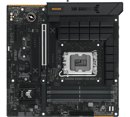 Материнская плата ASUS TTUF GAMING B760M-PLUS WIFI II, LGA1700, B760, 4*DDR5, HDMI+DP, 4xSATA3 + RAID, M2, Audio, Gb LAN, USB 3.2, USB 2.0, mATX; 90MB1HE0-M0EAY0 (TUF GAMING B760M-PLUS WIFI II)