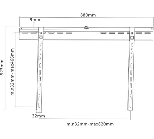 Кронштейн для телевизора Ultramounts UM817F черный 32"-70" макс.65кг настенный фиксированный Кронштейн для телевизора Ultramounts UM817F черный 32"-70" макс.65кг настенный фиксированный