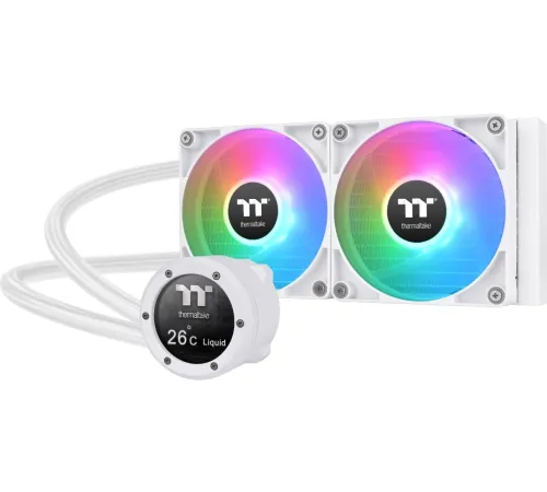 Устройство охлаждения(кулер) Thermaltake TH240 V2 Ultra Snow ARGB Soc-AM5/AM4/1151/1200/1700 Al+Cu LED Ret Устройство охлаждения(кулер) Thermaltake TH240 V2 Ultra Snow ARGB Soc-AM5/AM4/1151/1200/1700 Al+Cu LED Ret