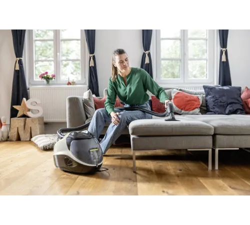 Пароочиститель напольный Karcher SV 7 2200Вт белый/черный