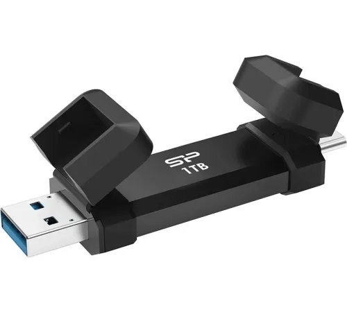 Твердотельный диск 1TB Silicon Power DS72, External, USB 3.2/Type-C, Черный, read/write 1050/850Mb/s Твердотельный диск 1TB Silicon Power DS72, External, USB 3.2/Type-C, Черный, read/write 1050/850Mb/s