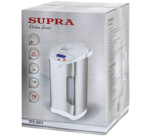 Термопот Supra TPS-5011 5л. 750Вт серебристый Термопот Supra TPS-5011 5л. 750Вт серебристый