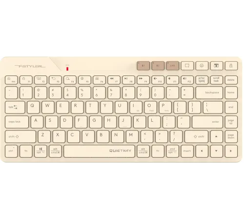 Клавиатура A4Tech Fstyler FBK26C AS бежевый USB беспроводная BT/Radio slim Multimedia (FBK26C AS)