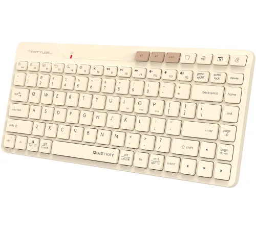 Клавиатура A4Tech Fstyler FBK26C AS бежевый USB беспроводная BT/Radio slim Multimedia (FBK26C AS)