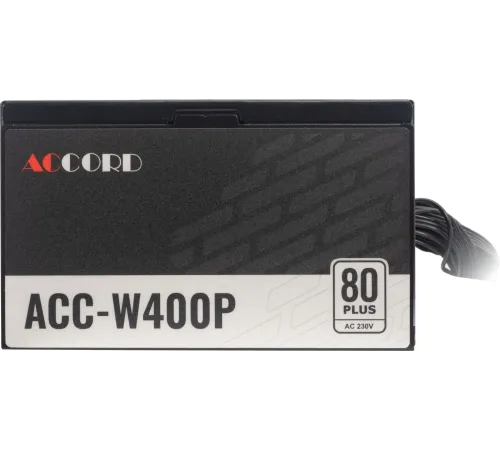 Блок питания Accord ATX 400W ACC-W400P 80 PLUS WHITE (20+4pin) 120mm fan 6xSATA Блок питания Accord ATX 400W ACC-W400P 80 PLUS WHITE (20+4pin) 120mm fan 6xSATA