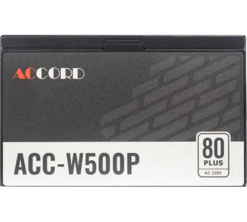 Блок питания Accord ATX 500W ACC-W500P 80 PLUS WHITE (20+4pin) 120mm fan 6xSATA Блок питания Accord ATX 500W ACC-W500P 80 PLUS WHITE (20+4pin) 120mm fan 6xSATA