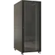 Шкаф серверный Hyperline (TTBR-4281-AS-RAL9004) напольный 42U 800x1000мм пер.дв.стекл задн.дв.спл.стал.лист 4 бок.пан. 1000кг черный 910мм IP20 сталь