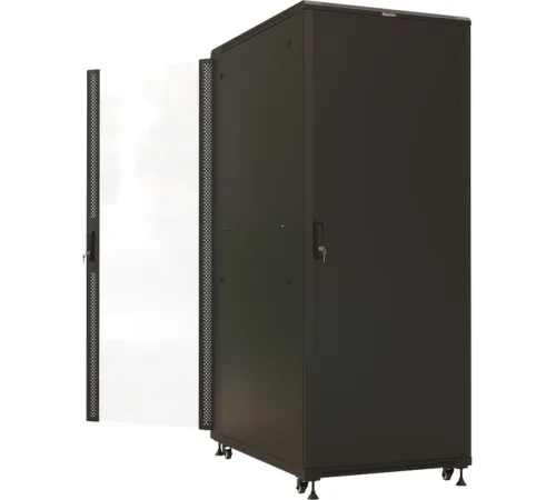 Шкаф серверный Hyperline (TTBR-4281-AS-RAL9004) напольный 42U 800x1000мм пер.дв.стекл задн.дв.спл.стал.лист 4 бок.пан. 1000кг черный 910мм IP20 сталь Шкаф серверный Hyperline (TTBR-4281-AS-RAL9004) напольный 42U 800x1000мм пер.дв.стекл задн.дв.спл.стал.лист 4 бок.пан. 1000кг черный 910мм IP20 сталь