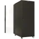 Шкаф серверный Hyperline (TTBR-4281-AS-RAL9004) напольный 42U 800x1000мм пер.дв.стекл задн.дв.спл.стал.лист 4 бок.пан. 1000кг черный 910мм IP20 сталь