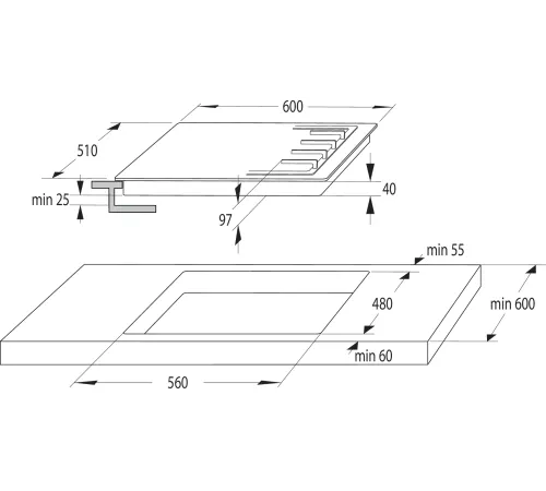 Газовая варочная поверхность Gorenje Essential GT641AKB черный