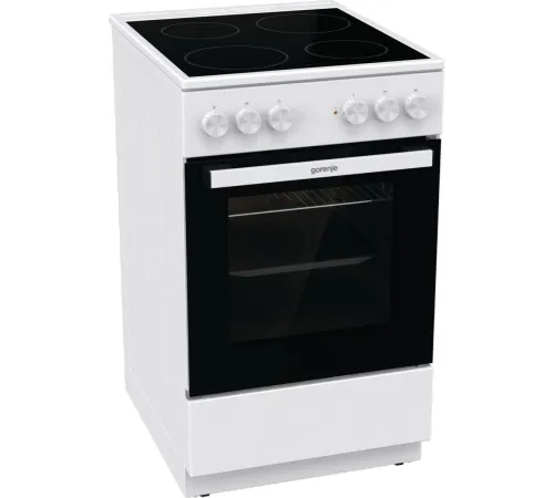 Плита Электрическая Gorenje GEC5A12WG-B белый стеклокерамика (без крышки)
