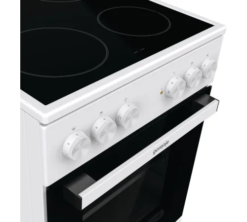 Плита Электрическая Gorenje GEC5A12WG-B белый стеклокерамика (без крышки)