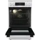 Плита Электрическая Gorenje GEC5C61WG белый стеклокерамика (без крышки)