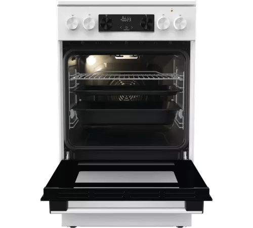 Плита Электрическая Gorenje GEC5C42WG белый стеклокерамика (без крышки)