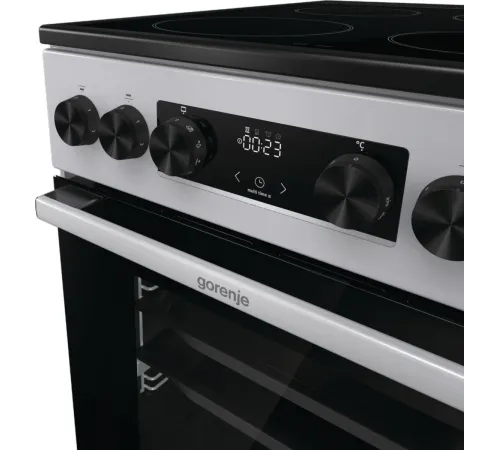 Плита Электрическая Gorenje GEC5C41SG серый стеклокерамика (без крышки)