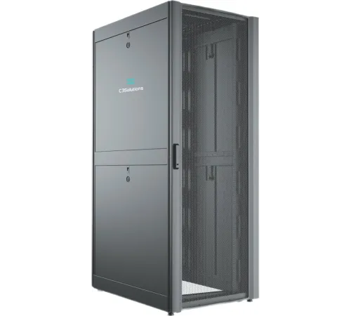 Шкаф серверный C3 Solutions (C3.RF2401) напольный 24U 600x1050мм пер.дв.перфор. 2 бок.пан. направл.под закл.гайки 1300кг черный Шкаф серверный C3 Solutions (C3.RF2401) напольный 24U 600x1050мм пер.дв.перфор. 2 бок.пан. направл.под закл.гайки 1300кг черный