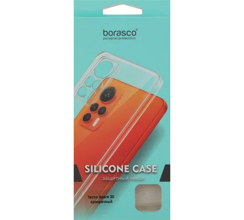 Чехол (клип-кейс) BoraSCO для Tecno Spark 20 72688 прозрачный Чехол (клип-кейс) BoraSCO для Tecno Spark 20 72688 прозрачный
