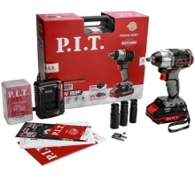 Гайковерт P.I.T. PIW20H-300B/1 аккум. патрон:квад.1/2"